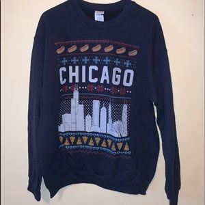 Gildan Chicago navy crew neck